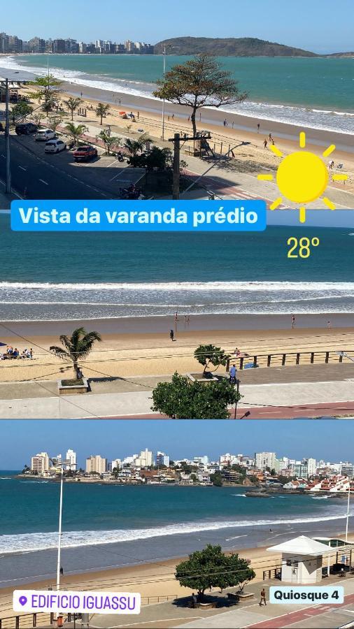 Suite Mar 210 - Economica E Compacta - Praia Do Morro - Predio Frente Mar Com Elevador, Atravessou A Avenida, Ja Esta Na Praia - Garagem - Internet Гуарапари Экстерьер фото